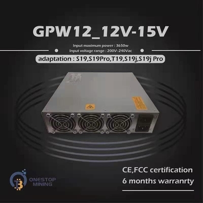 Bitmain S19 S19Pro S19J S19JPro S19A সিরিজের জন্য 3650W পাওয়ার সাপ্লাই